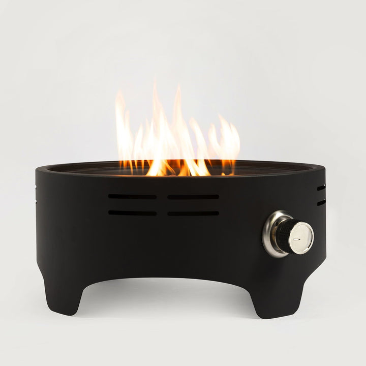 15" Propane Tabletop Gas Fire, 40000 Btu Round Steel Fire Pit For Outdoor Living Room Garden Balcony - Black