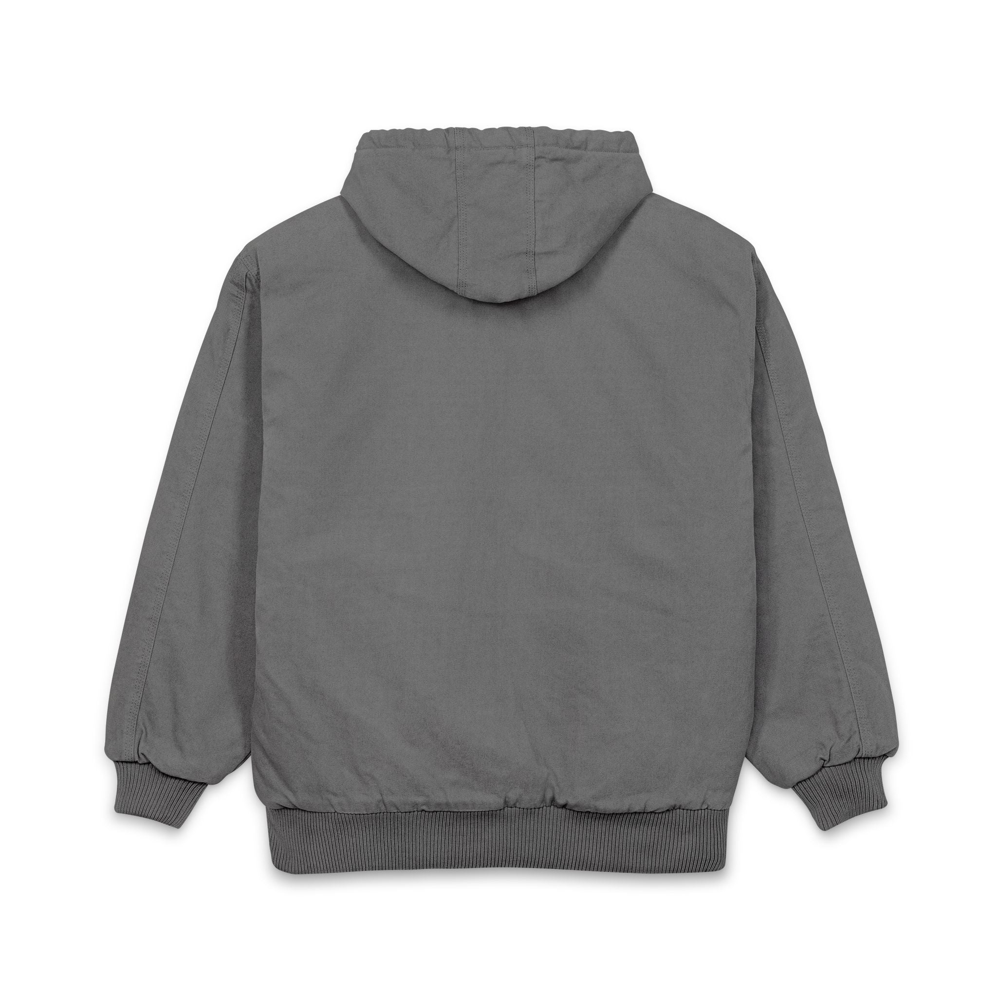 Embroidered Work Jacket — Men's Heavy-Duty Duck Cloth Hooded Jacket