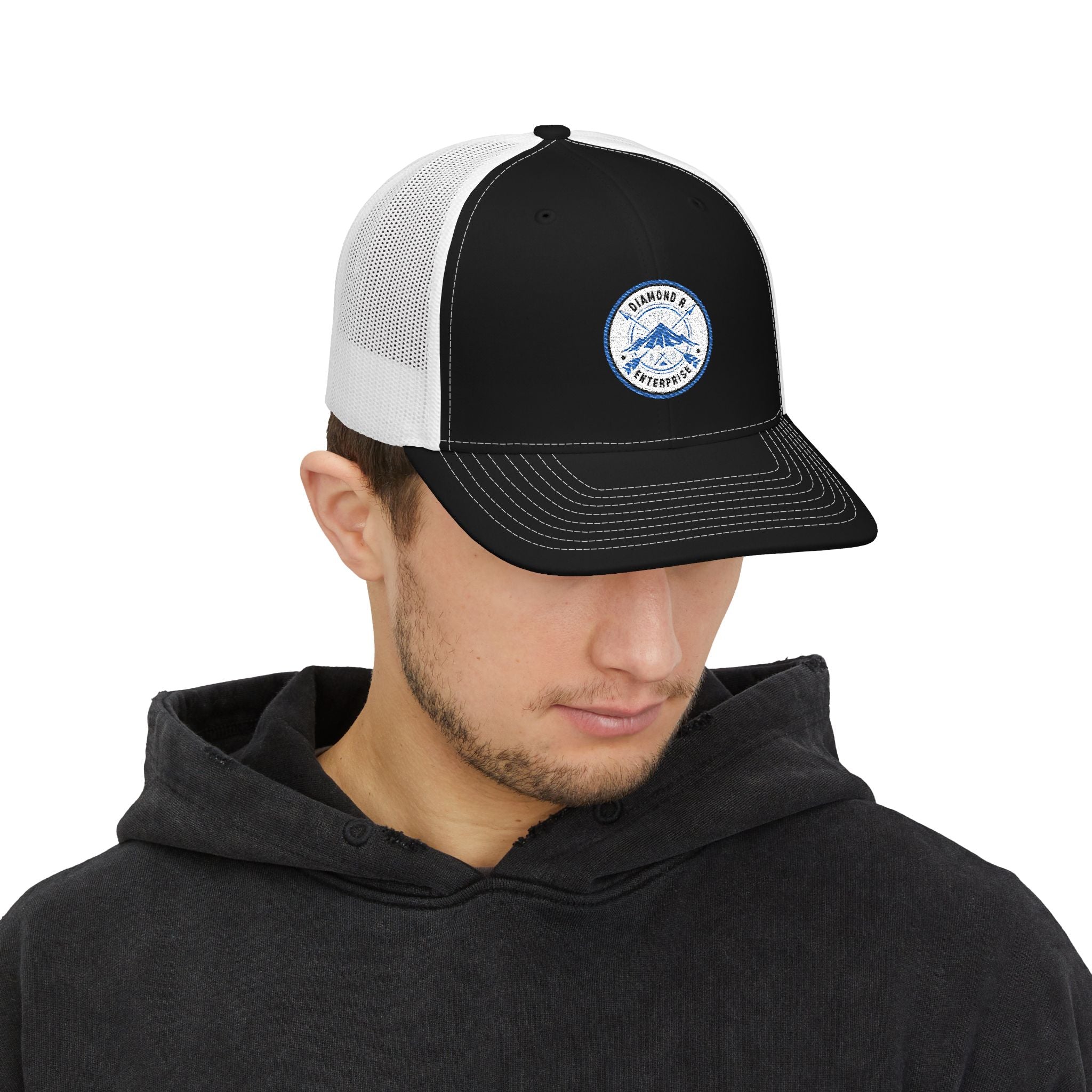 Diamond R Enterprise - Embroidered Trucker Cap — Outdoor Snapback Hat