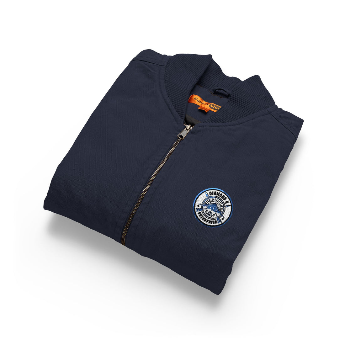 Embroidered Washed Duck Cloth Work Vest — Durable Utility Vest with Small Chest Patch