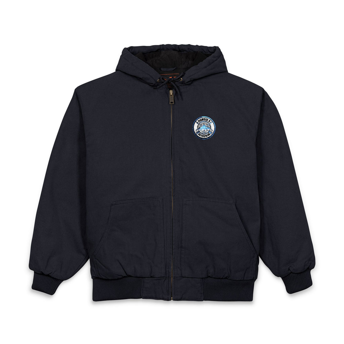 Embroidered Work Jacket — Men's Heavy-Duty Duck Cloth Hooded Jacket