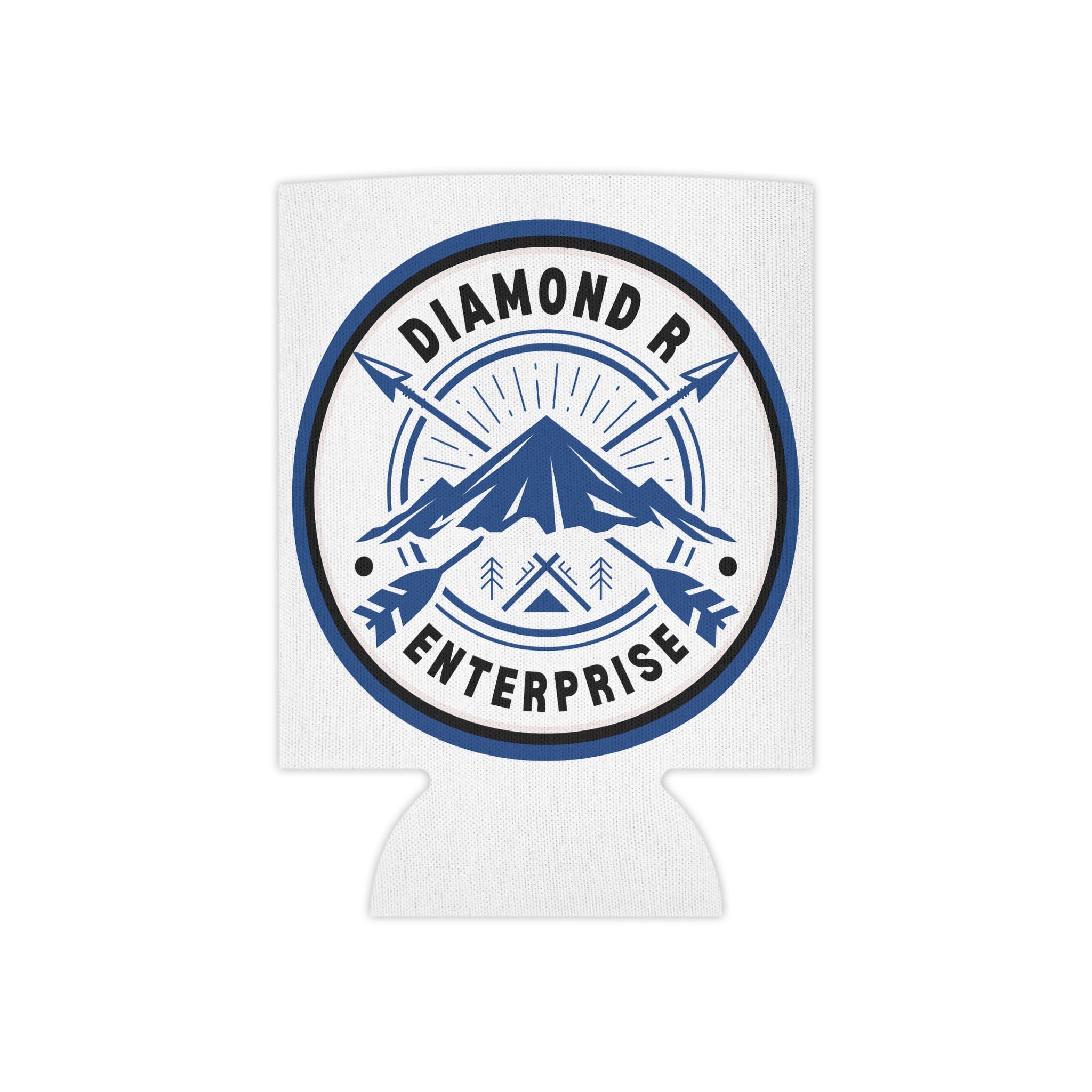 Can Cooler — Diamond R. Enterprise Blue Logo Koozie