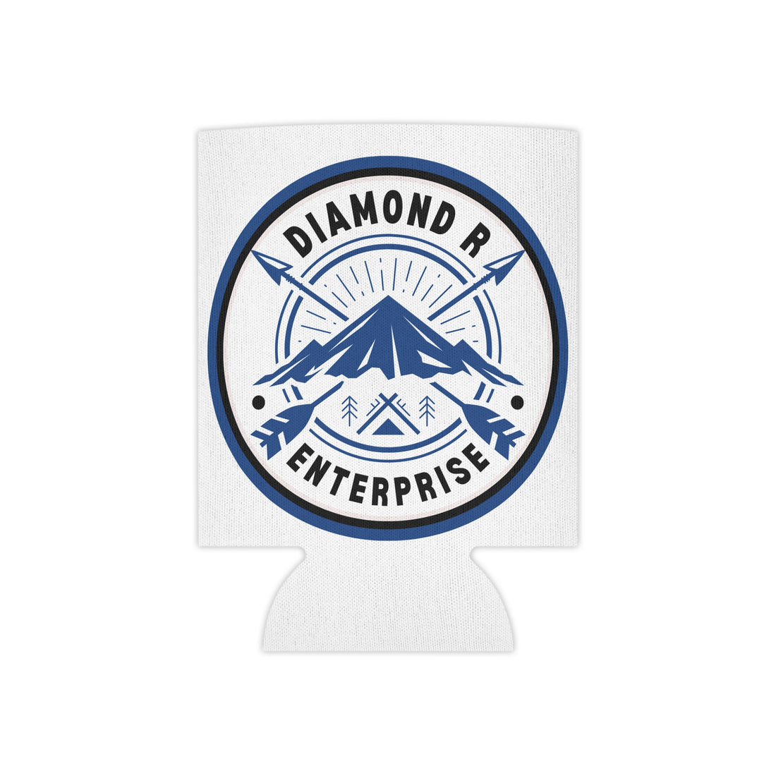 Can Cooler — Diamond R. Enterprise Blue Logo Koozie