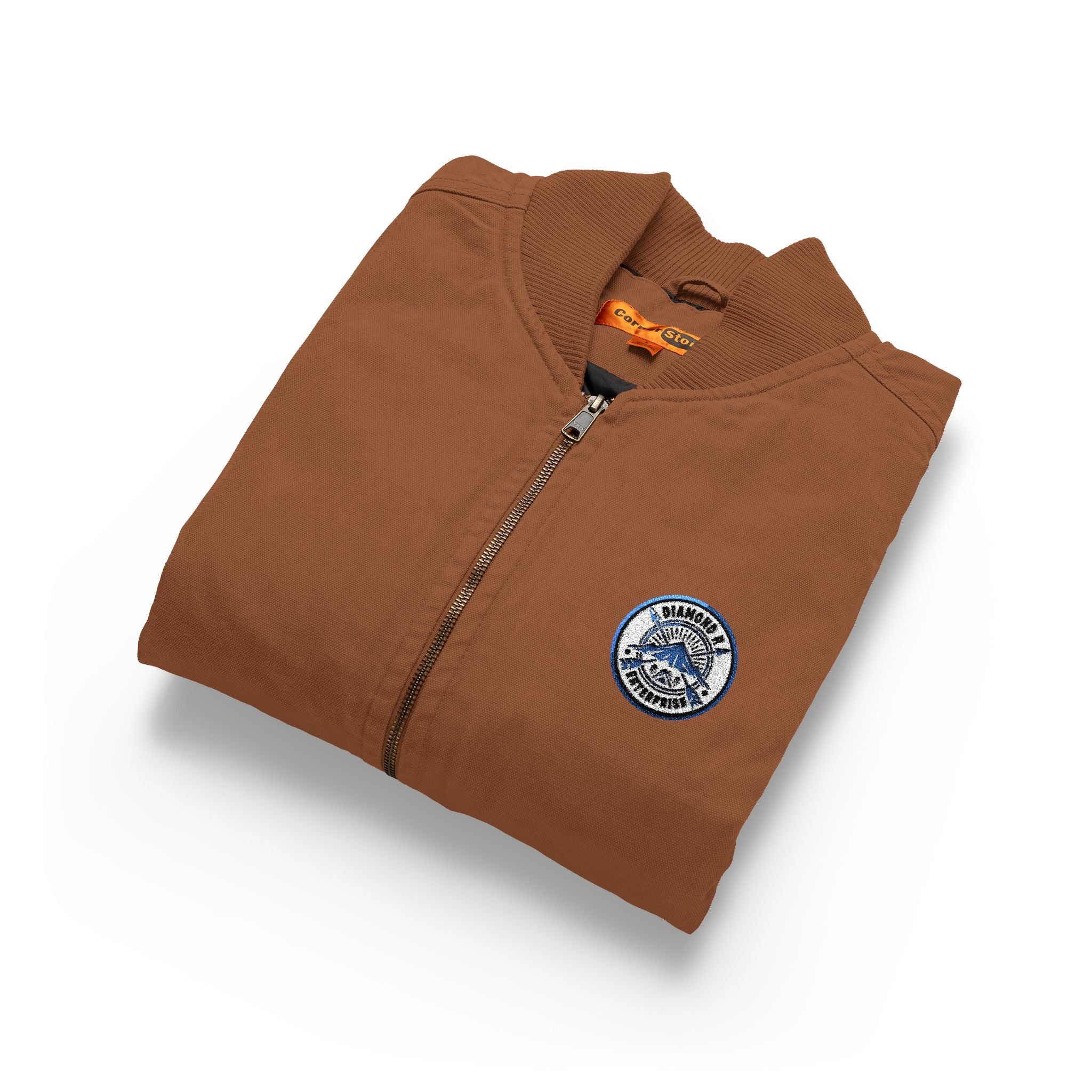Embroidered Washed Duck Cloth Work Vest — Durable Utility Vest with Small Chest Patch