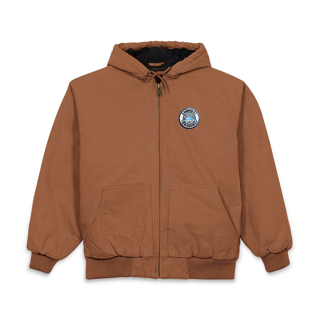Embroidered Work Jacket — Men's Heavy-Duty Duck Cloth Hooded Jacket