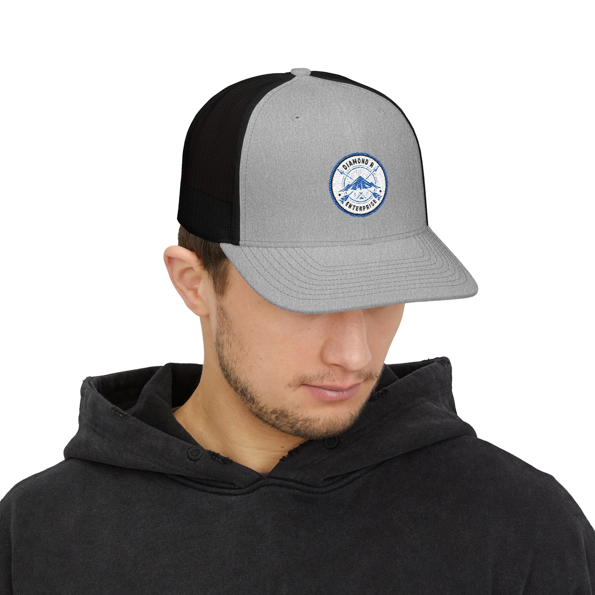 Diamond R Enterprise - Embroidered Trucker Cap — Outdoor Snapback Hat