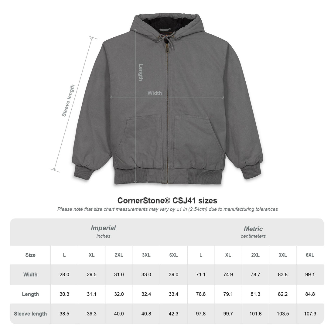 Embroidered Work Jacket — Men's Heavy-Duty Duck Cloth Hooded Jacket