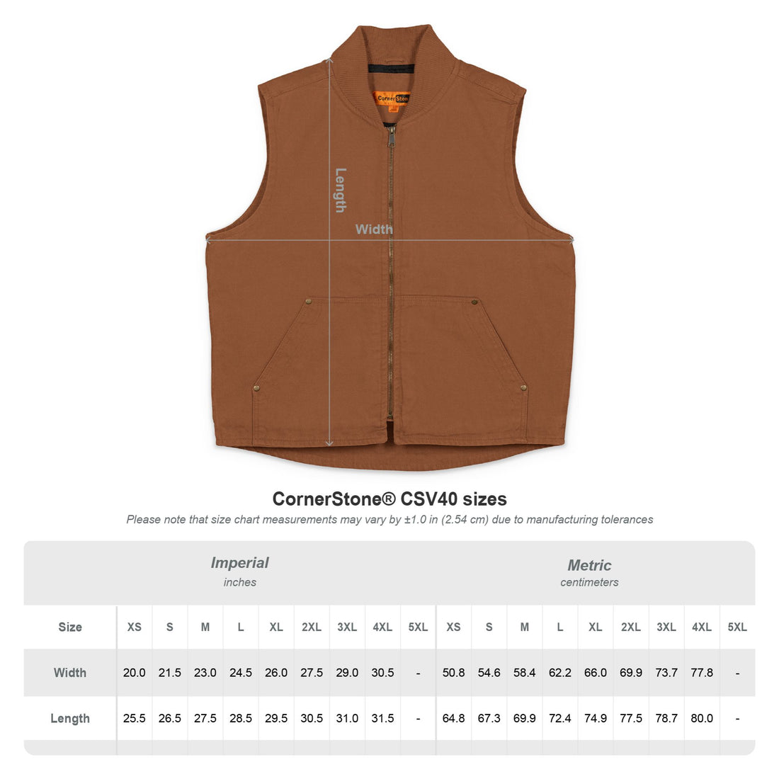 Embroidered Washed Duck Cloth Work Vest — Durable Utility Vest with Small Chest Patch