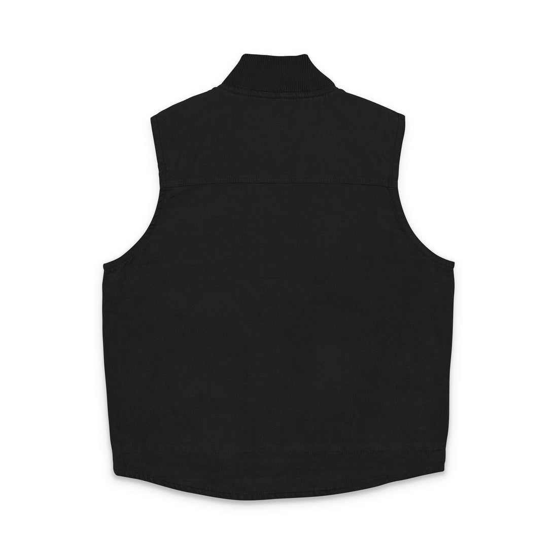 Embroidered Washed Duck Cloth Work Vest — Durable Utility Vest with Small Chest Patch