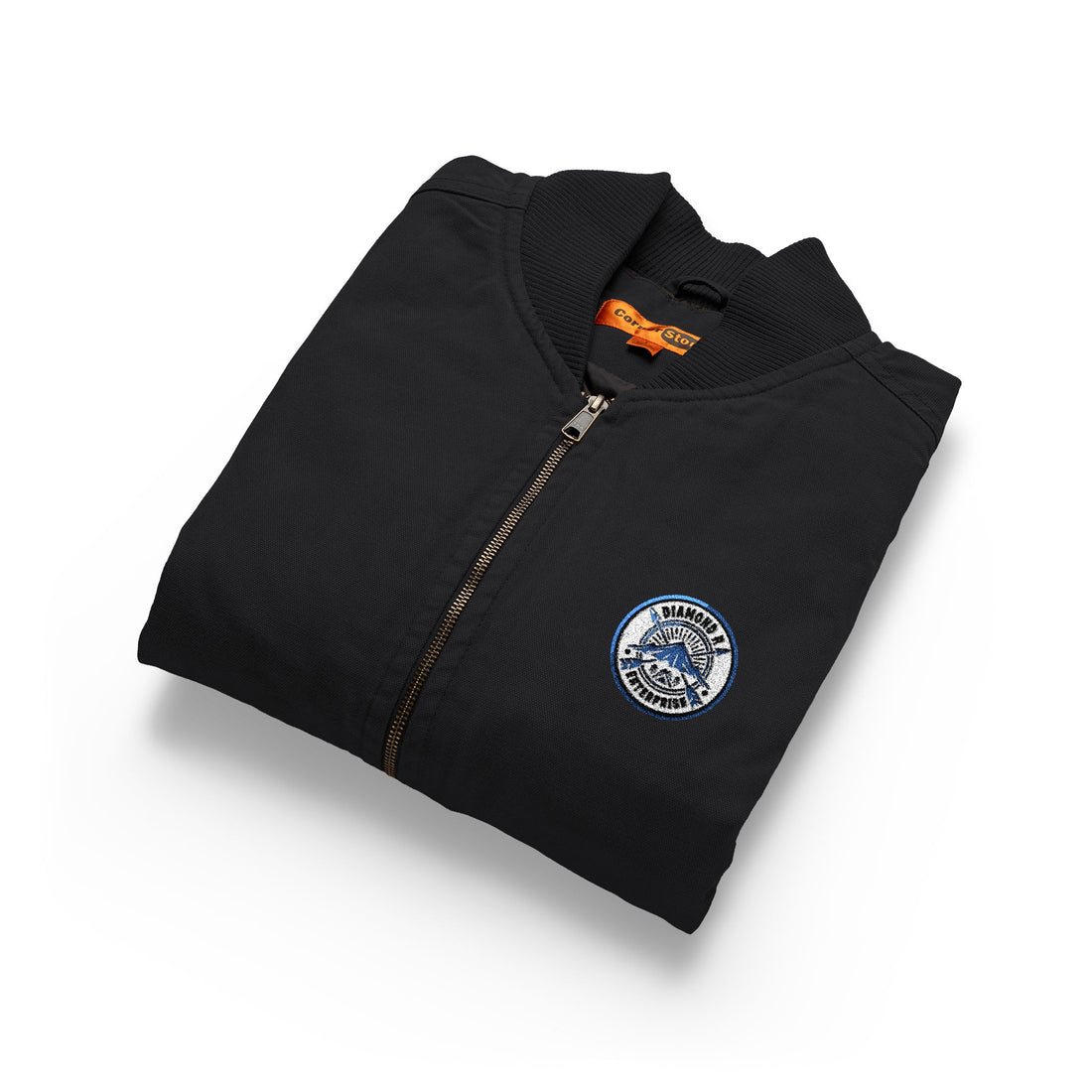 Embroidered Washed Duck Cloth Work Vest — Durable Utility Vest with Small Chest Patch