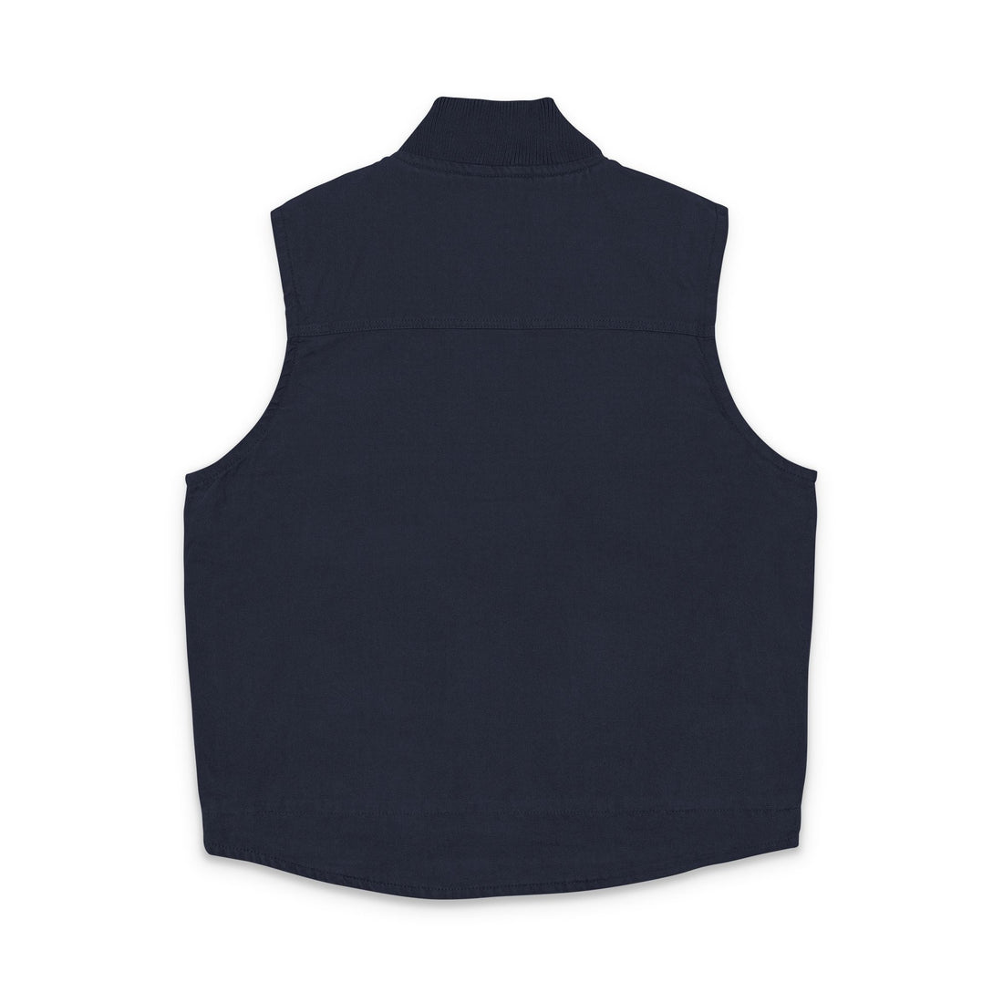 Embroidered Washed Duck Cloth Work Vest — Durable Utility Vest with Small Chest Patch