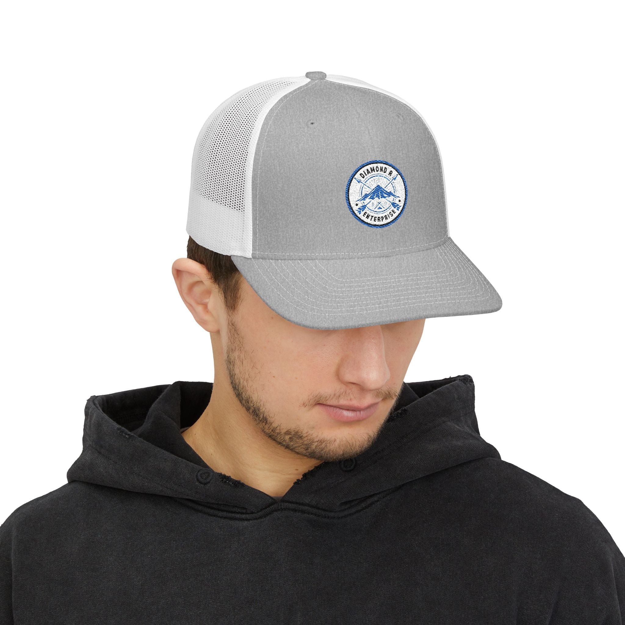 Diamond R Enterprise - Embroidered Trucker Cap — Outdoor Snapback Hat