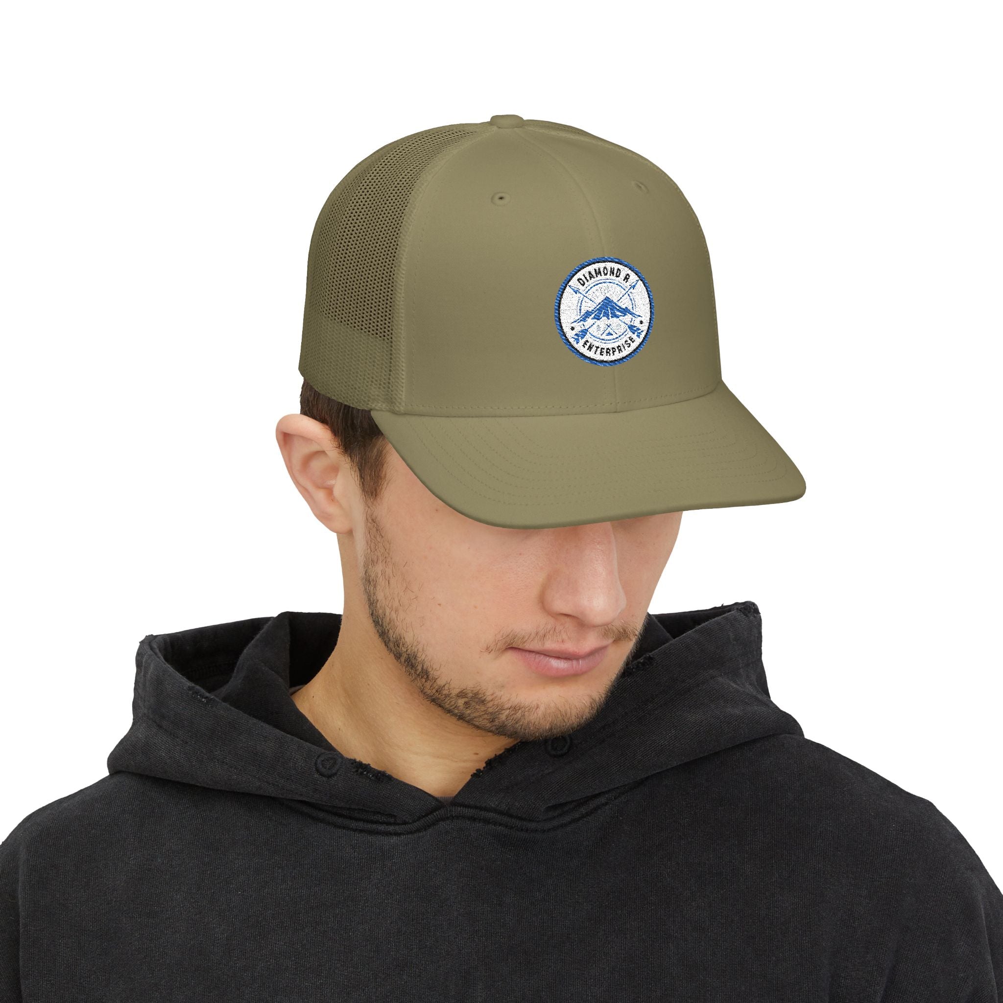 Diamond R Enterprise - Embroidered Trucker Cap — Outdoor Snapback Hat