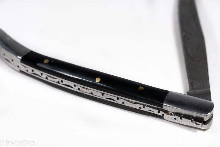 (Black) 9" Damascus Pocket Knife