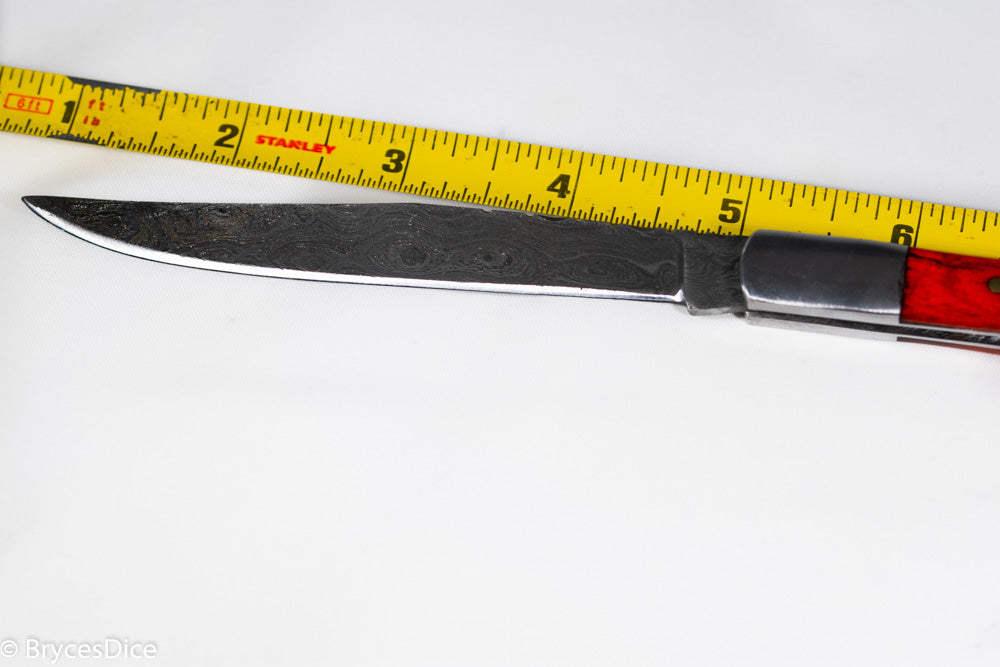 (Black) 9" Damascus Pocket Knife