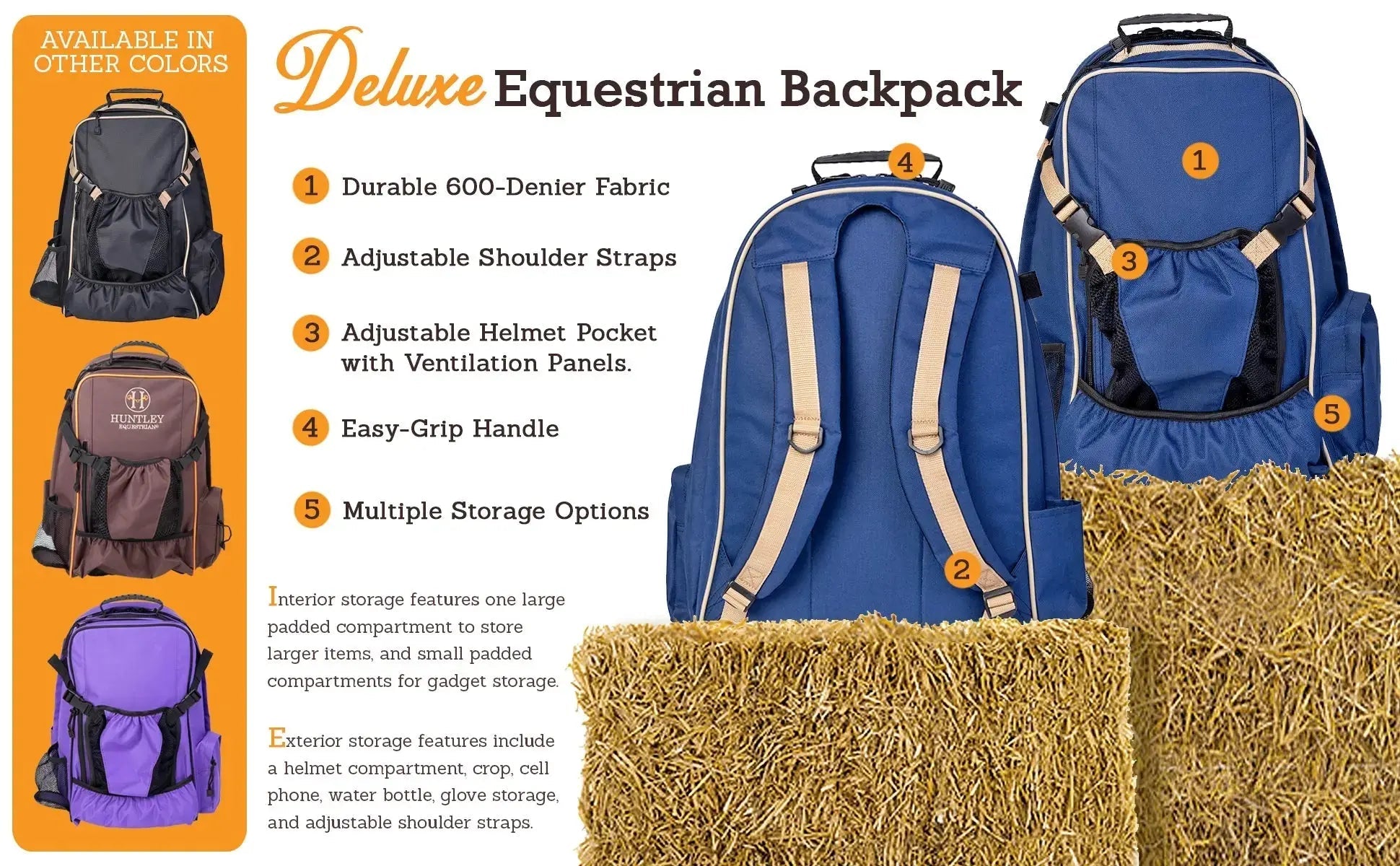 Huntley Equestrian Deluxe Equestrian Backpack