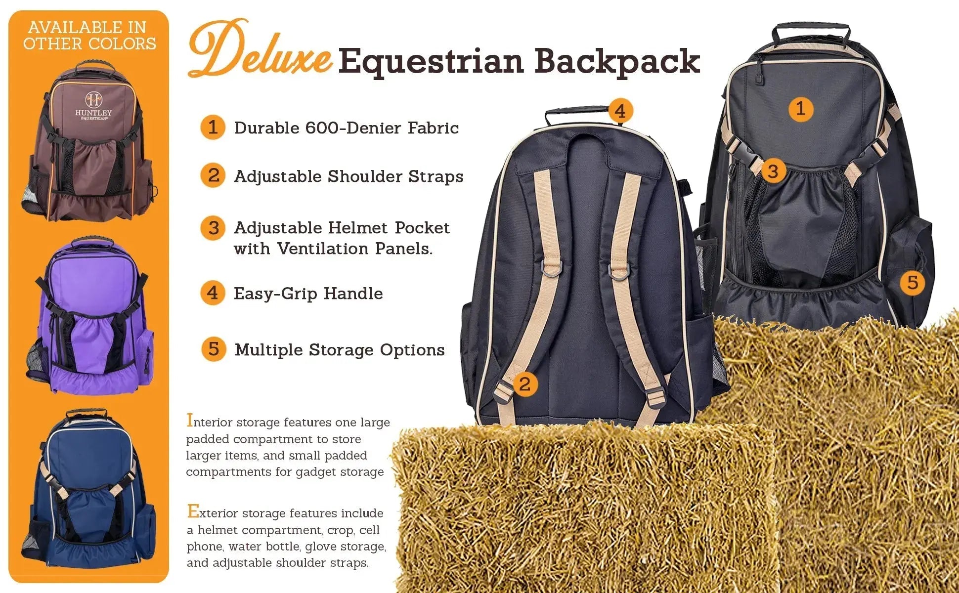 Huntley Equestrian Deluxe Equestrian Backpack