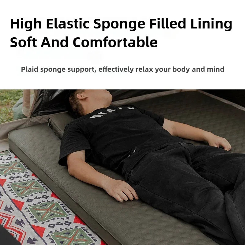 MOUNTAINHIKER Self-Inflating Camping Mattress 10cm Thick Foldable Air Sleeping Pad